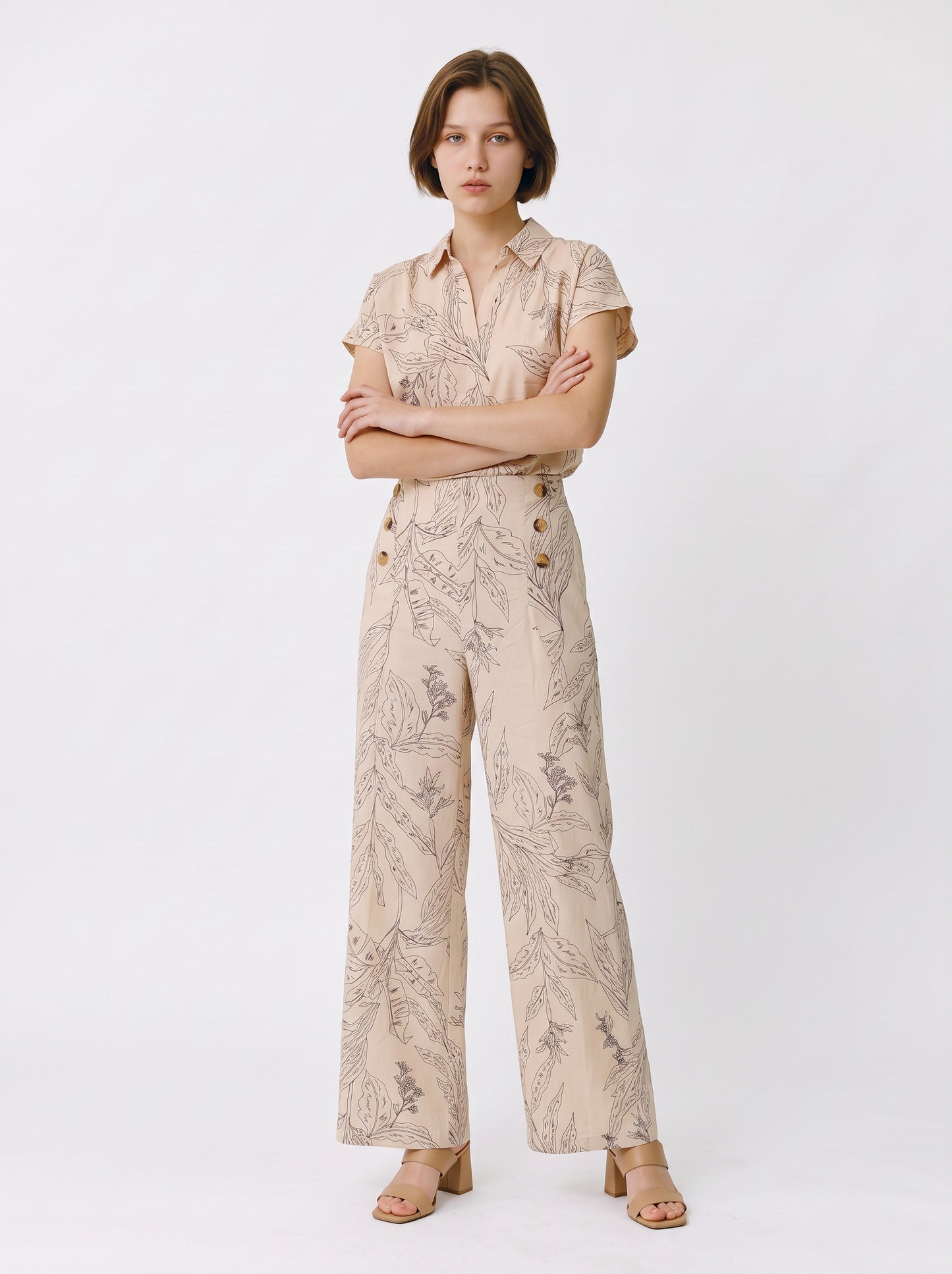 Pantalón Palazzo con botones